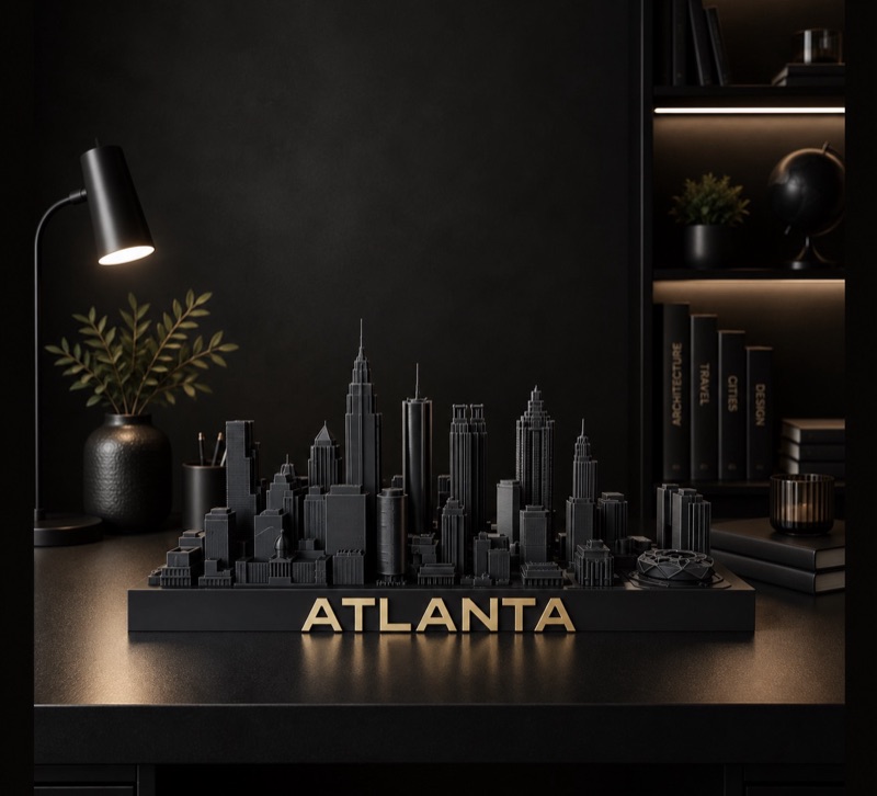 Atlanta skyline sculpture — 3D printed Atlanta, Georgia city model