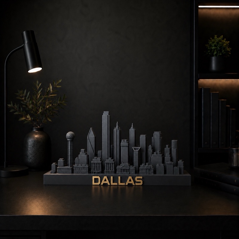 Dallas skyline sculpture — 3D printed Dallas, Texas city model