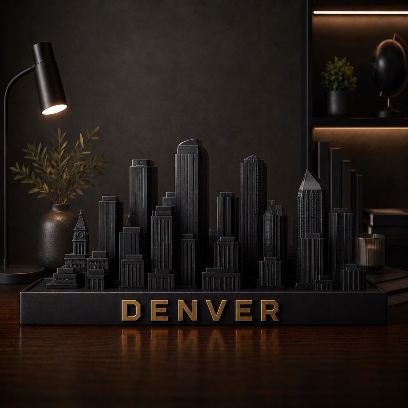 Denver skyline sculpture — 3D printed Denver, Colorado city model