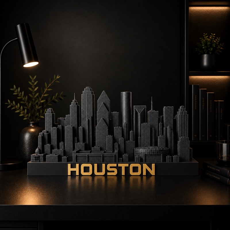 Houston skyline sculpture — 3D printed Houston, Texas city model