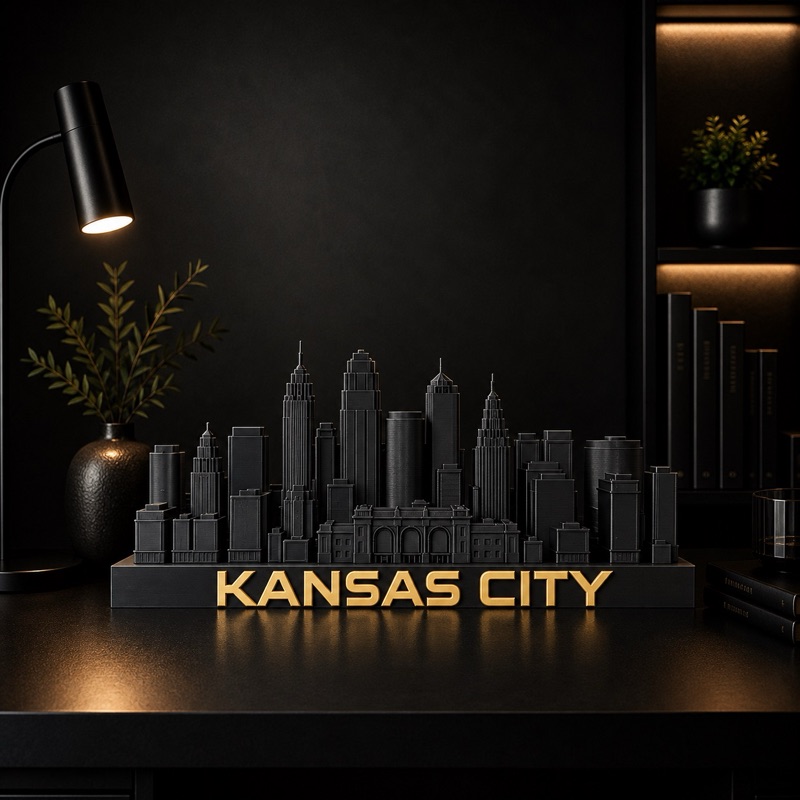 Kansas City skyline sculpture — 3D printed Kansas City, Missouri city model