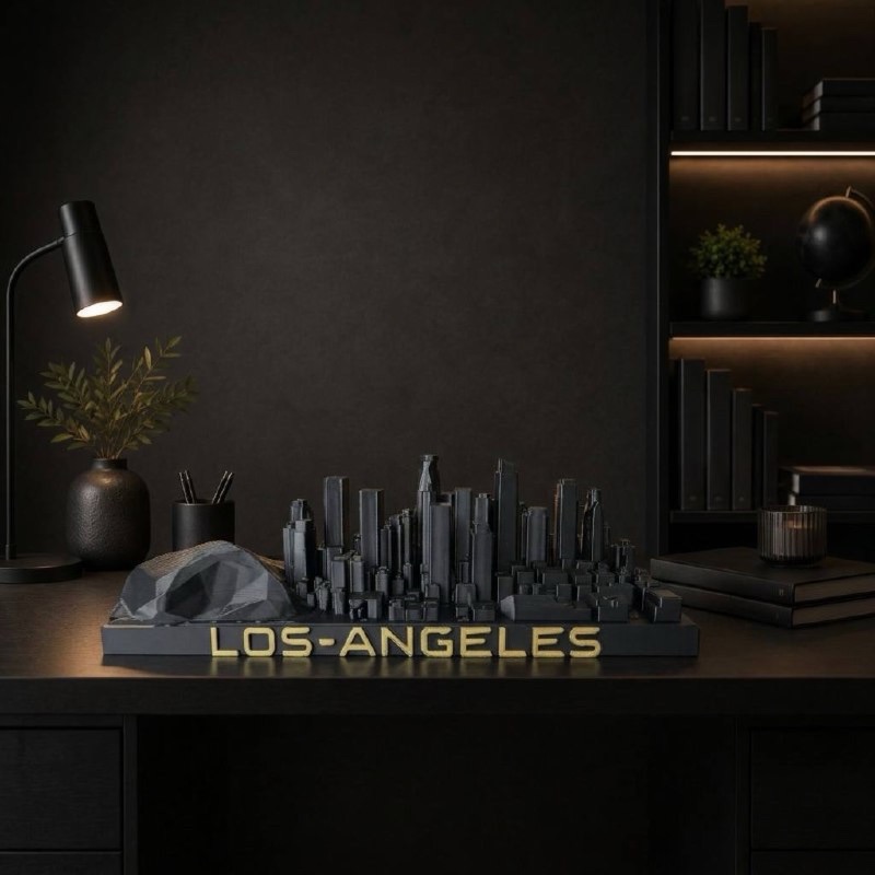 Los Angeles skyline sculpture — 3D printed Los Angeles, California city model