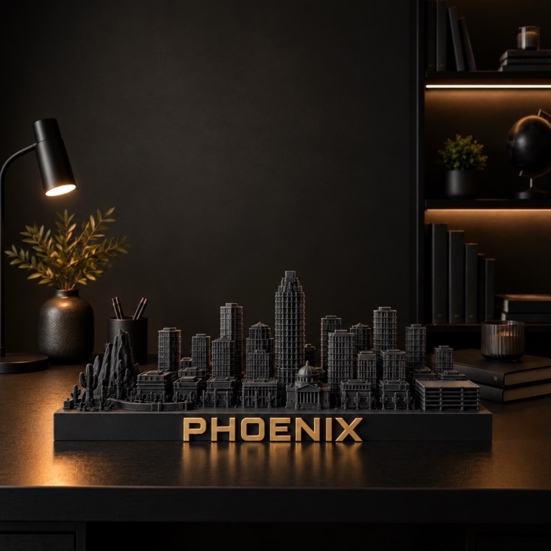 Phoenix skyline sculpture — 3D printed Phoenix, Arizona city model
