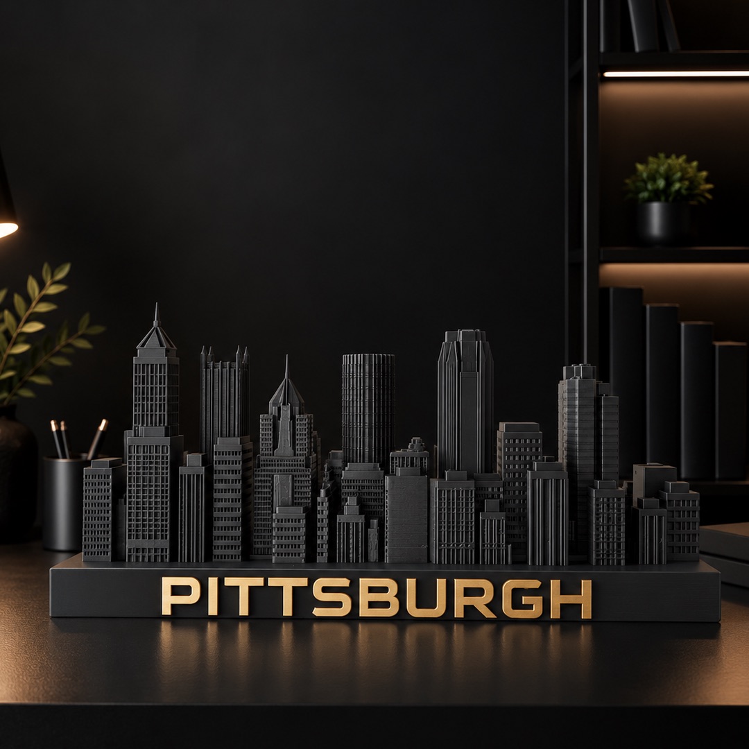 Pittsburgh skyline sculpture — 3D printed Pittsburgh, Pennsylvania city model