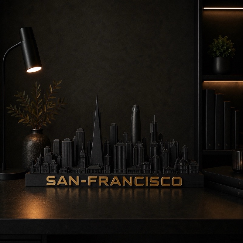 San Francisco skyline sculpture — 3D printed San Francisco, California city model