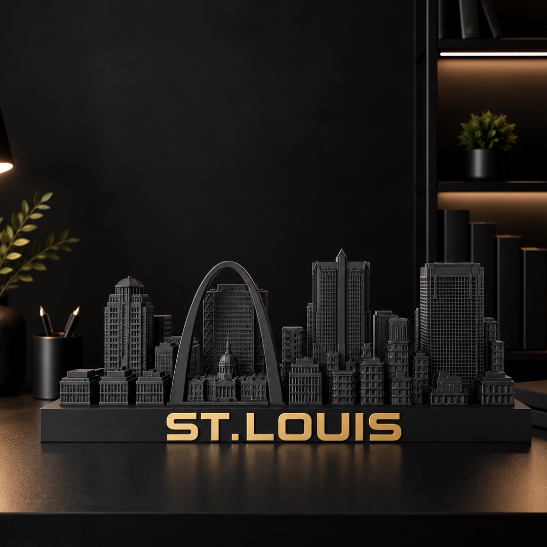 St. Louis skyline sculpture — 3D printed St. Louis, Missouri city model