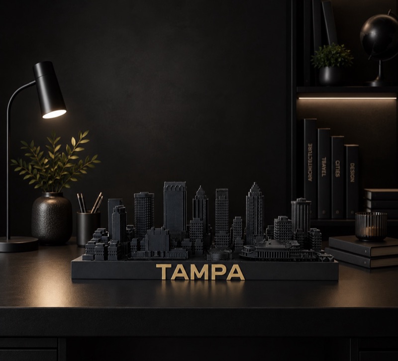 Tampa skyline sculpture — 3D printed Tampa, Florida city model
